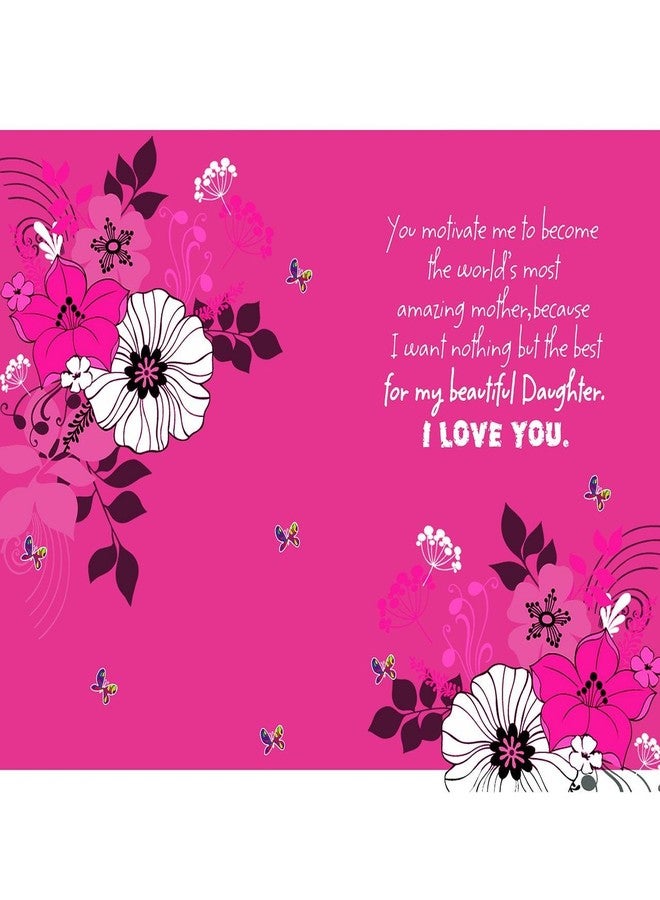 Alwaysgift Happy Birthday Daughter Greeting Card, Daughter Greeting Card For Birthday, Birthday Card For Girl's Women, Daughter Day Card (Design 2) - Image 2